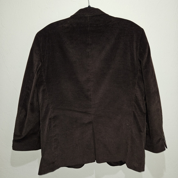Chocolate Brown Corduroy Blazer Stafford Men's Size 42 Short 42S Classic Fit - Picture 12 of 16